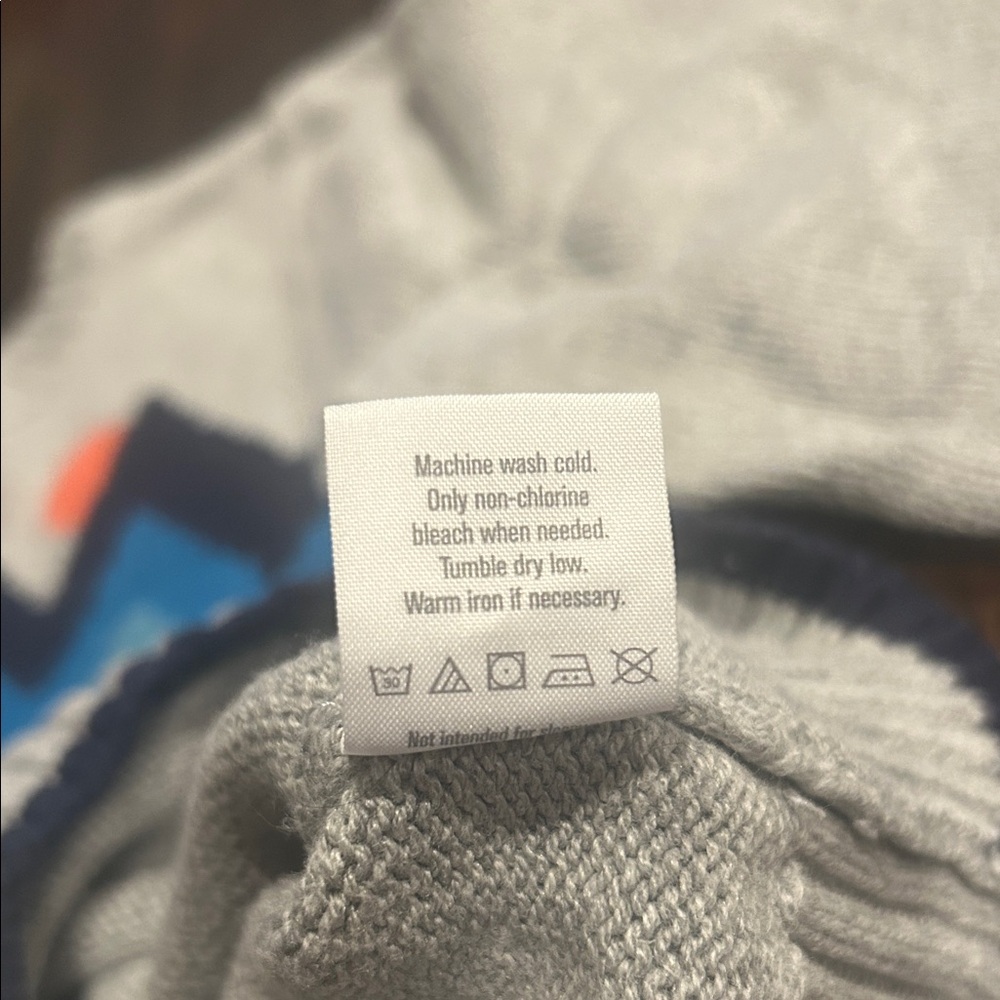 Gymboree Gray Sweater with Blue and Orange Mountain Design - Picture 5 of 6